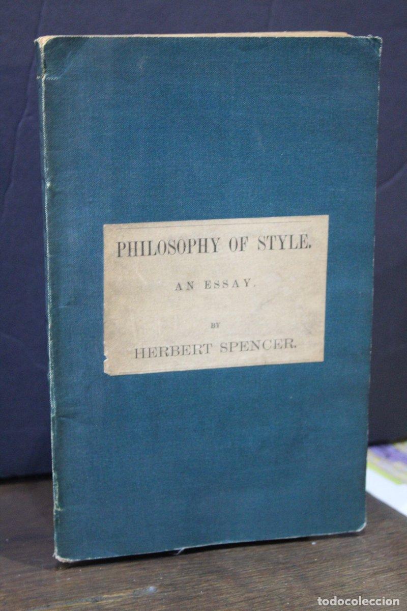 Second hand books: Philosophy of style. An essay.- Spencer, Herbert.- 1880. - Spencer, Herbert.