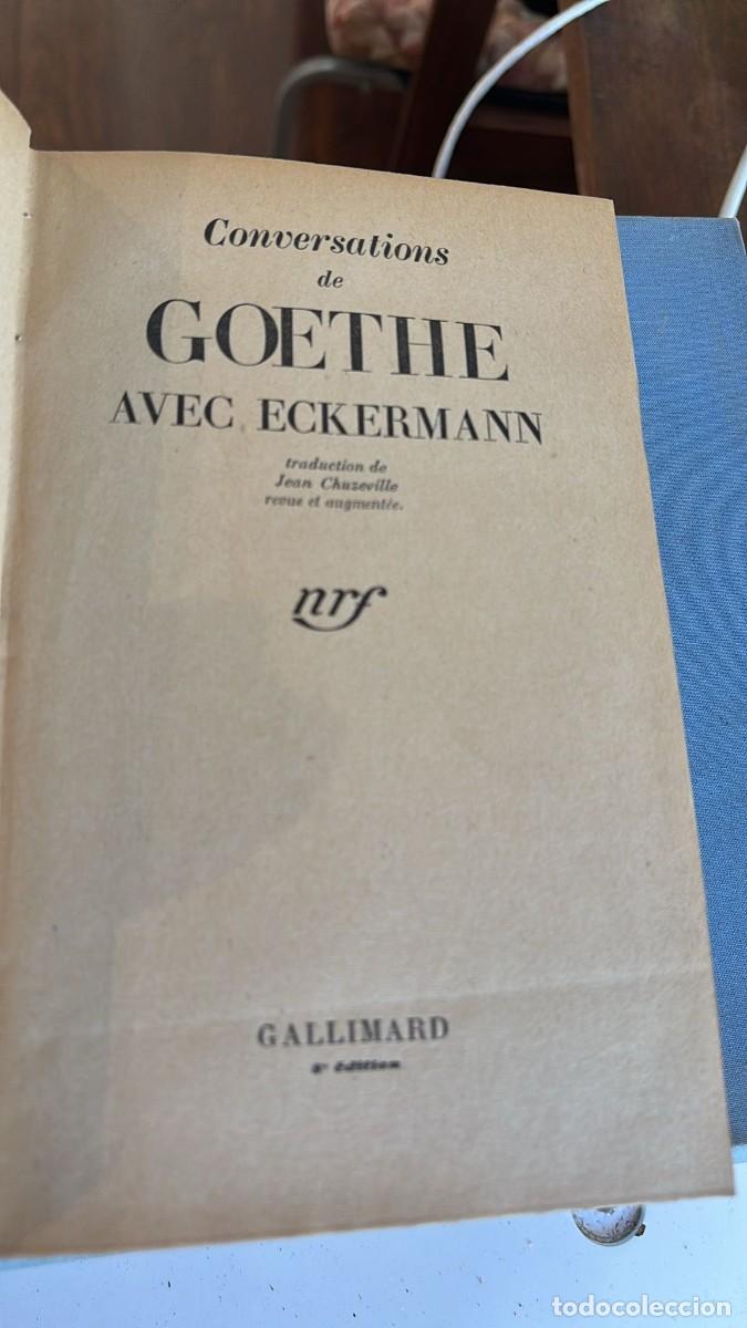 Libros de segunda mano: Libro conversaciones de Goethe con Eckerman - Foto 2