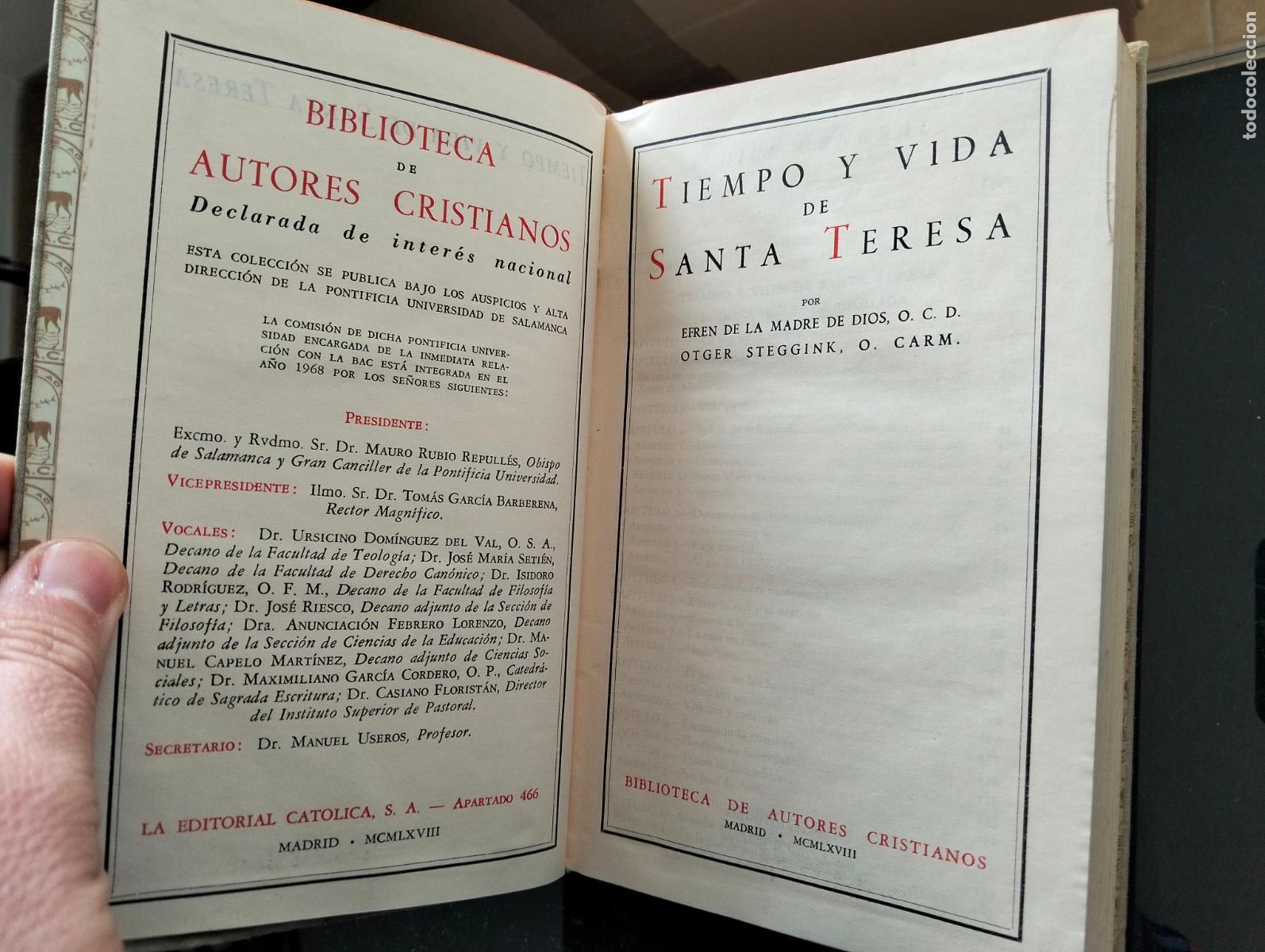 Libros de segunda mano: Filosofia. Tiempo y Vida de Santa Teresa, ed. BAC, 1968 VISITA MI CATALOGO RP