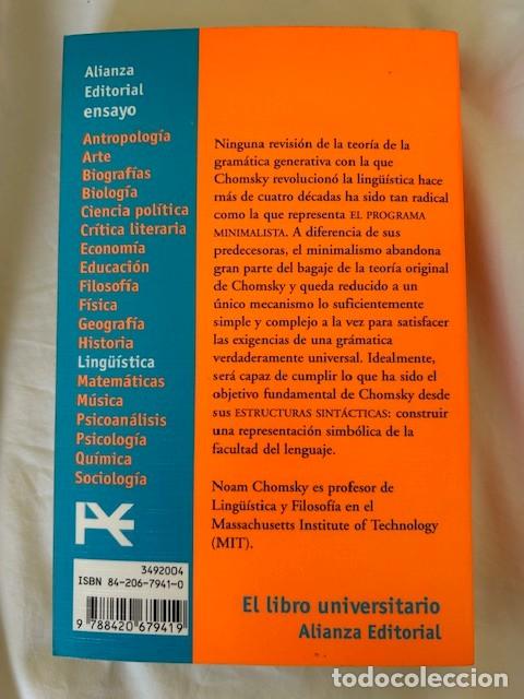 Libros de segunda mano: El programa minimalista -Noam Chomsky- - Foto 2