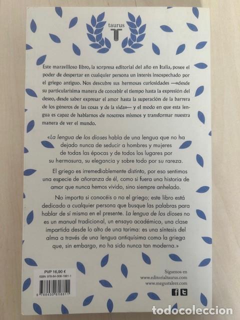 Libros de segunda mano: La lengua de los Dioses -Andrea Marcolongo- - Foto 2