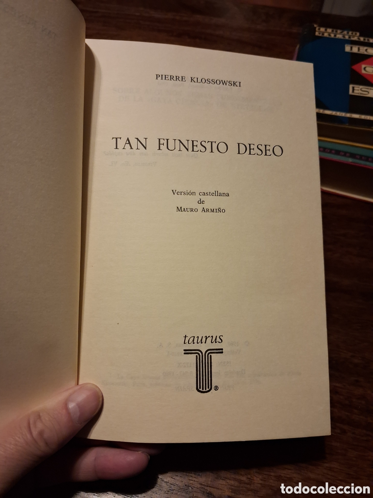 Libros de segunda mano: Tan funesto deseo, Pierre Klossowski - Foto 3