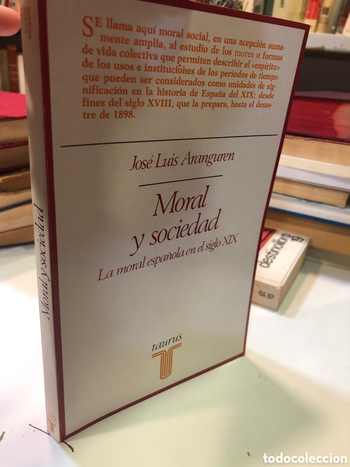 Libri di seconda mano: Moral y sociedad. La moral espa&ntilde;ola en el siglo XIX - Jos&eacute; Luis L. Aranguren
