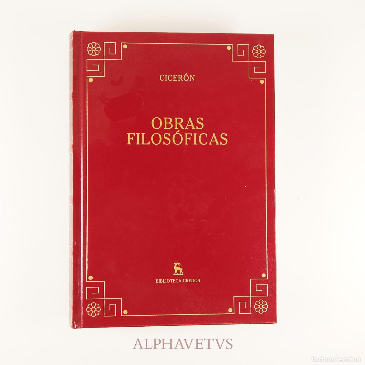 Libros de segunda mano: Obras filos&oacute;ficas - Cicer&oacute;n