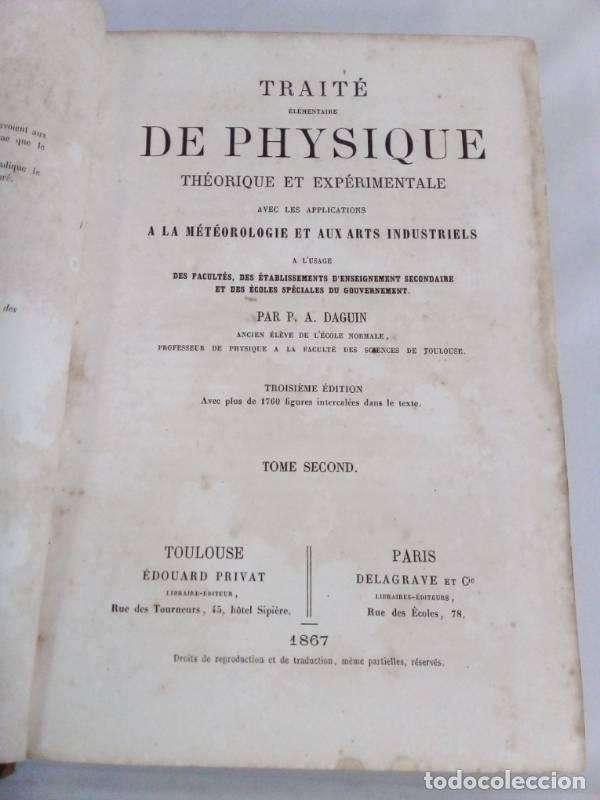 Second hand books: Traite de physique tomo 2 - Daguin