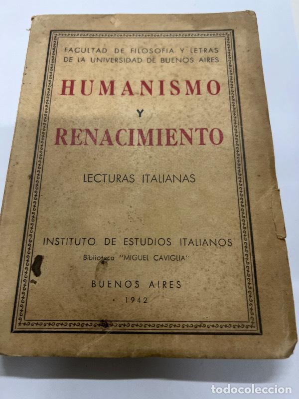 Second hand books: Humanismo y renacimiento lecturas italianas - Varios autores