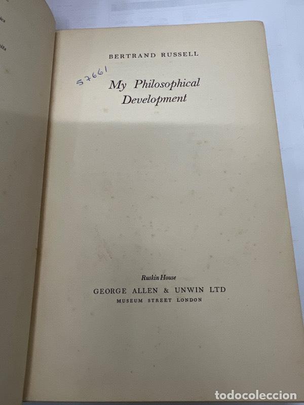 Livros em segunda m&atilde;o: My philosophical development - Bertrand Russell