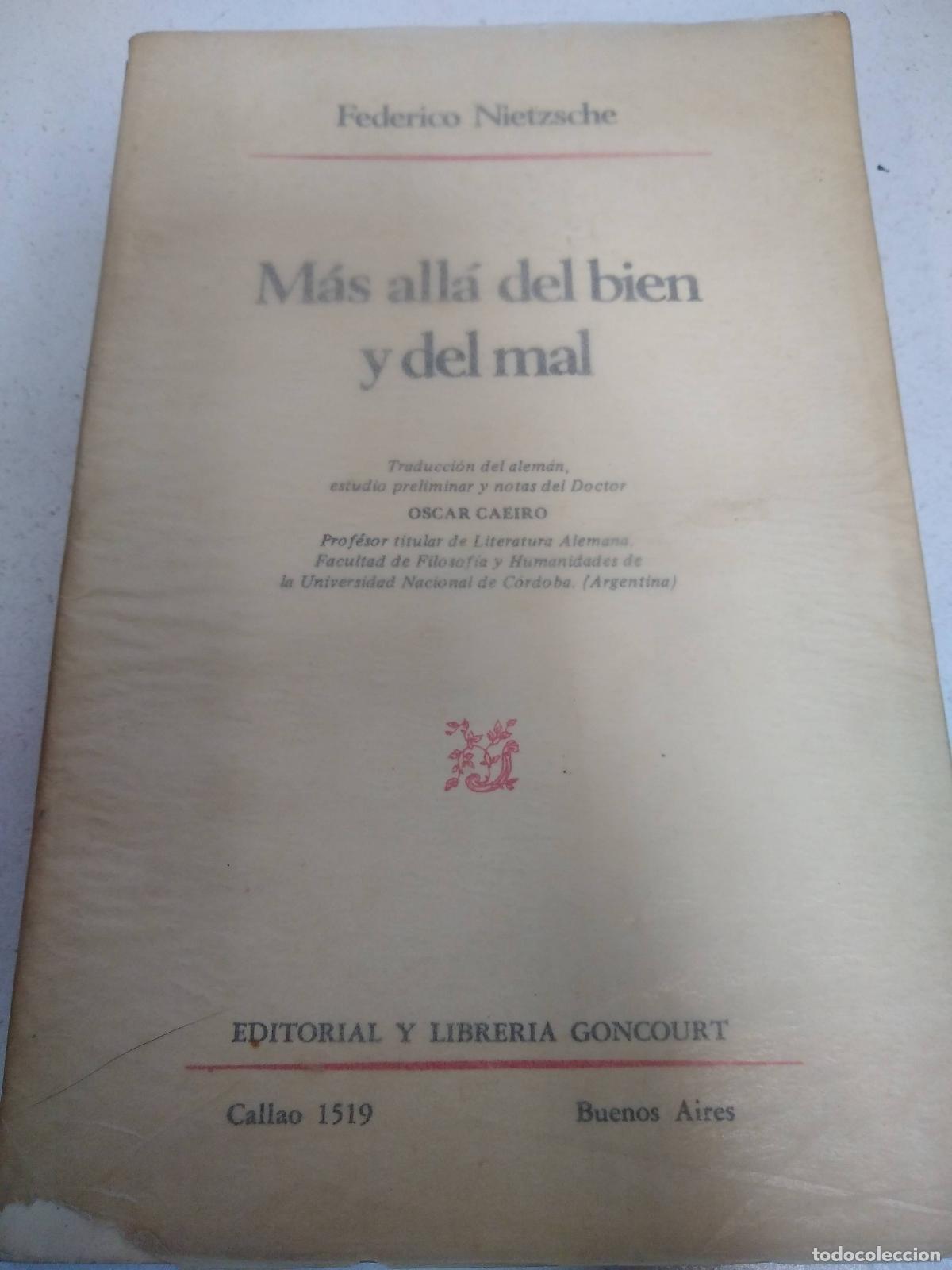 Libri di seconda mano: M&aacute;s all&aacute; del bien y del mal - Nietzsche, Federico