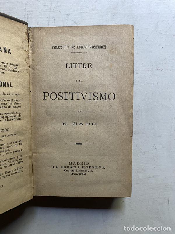 Libros de segunda mano: Littre y el positivismo - Caro E. - Foto 1
