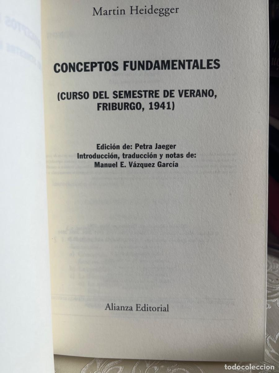 Libros de segunda mano: Heidegger, Martin.- Conceptos fundamentales - Foto 4