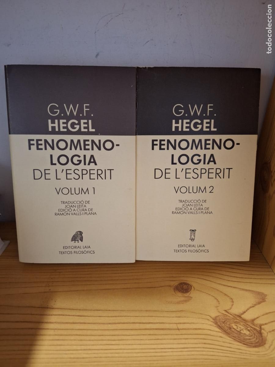 Livres d'occasion: G.W.F. Fenomenolog&iacute;a de l'esperit. Vol 1 y 2