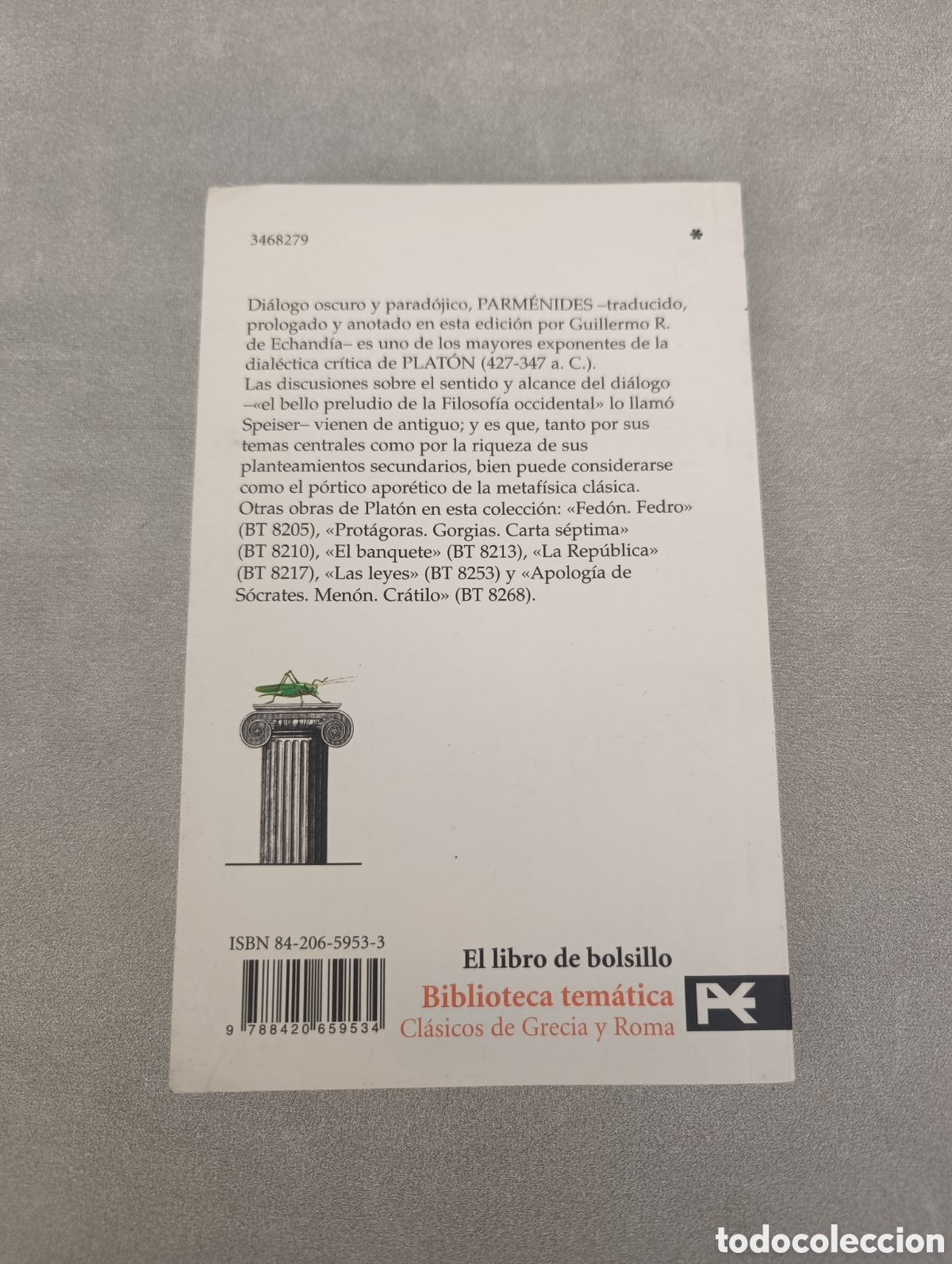 Libros de segunda mano: PLAT&Oacute;N. PARM&Eacute;NIDES. Alianza editorial. - Foto 2