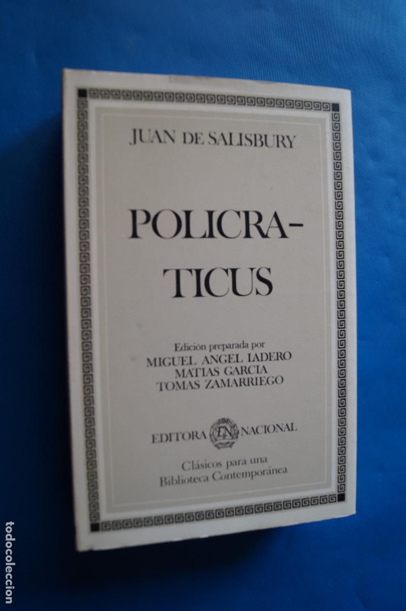 Libros de segunda mano: POLICRATICUS. JUAN DE SALISBURY
