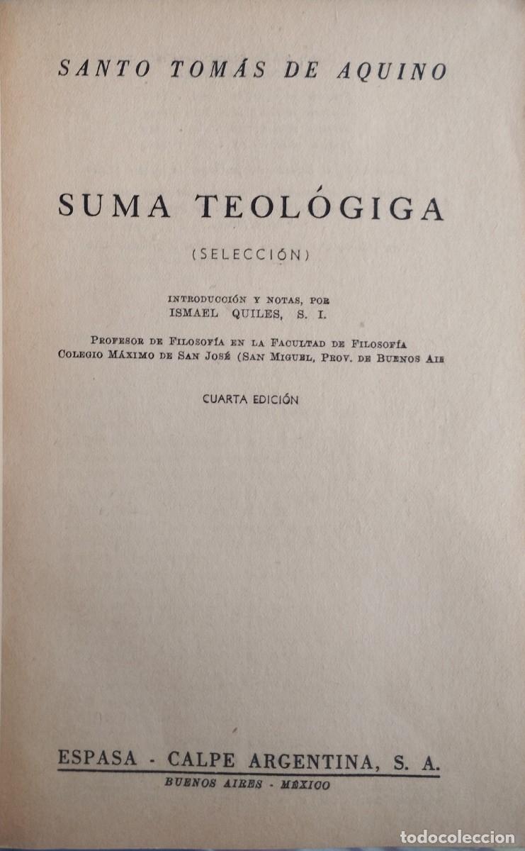 Libros de segunda mano: Suma Teol&oacute;gica (Selecci&oacute;n) Santo Tom&aacute;s de Aquino