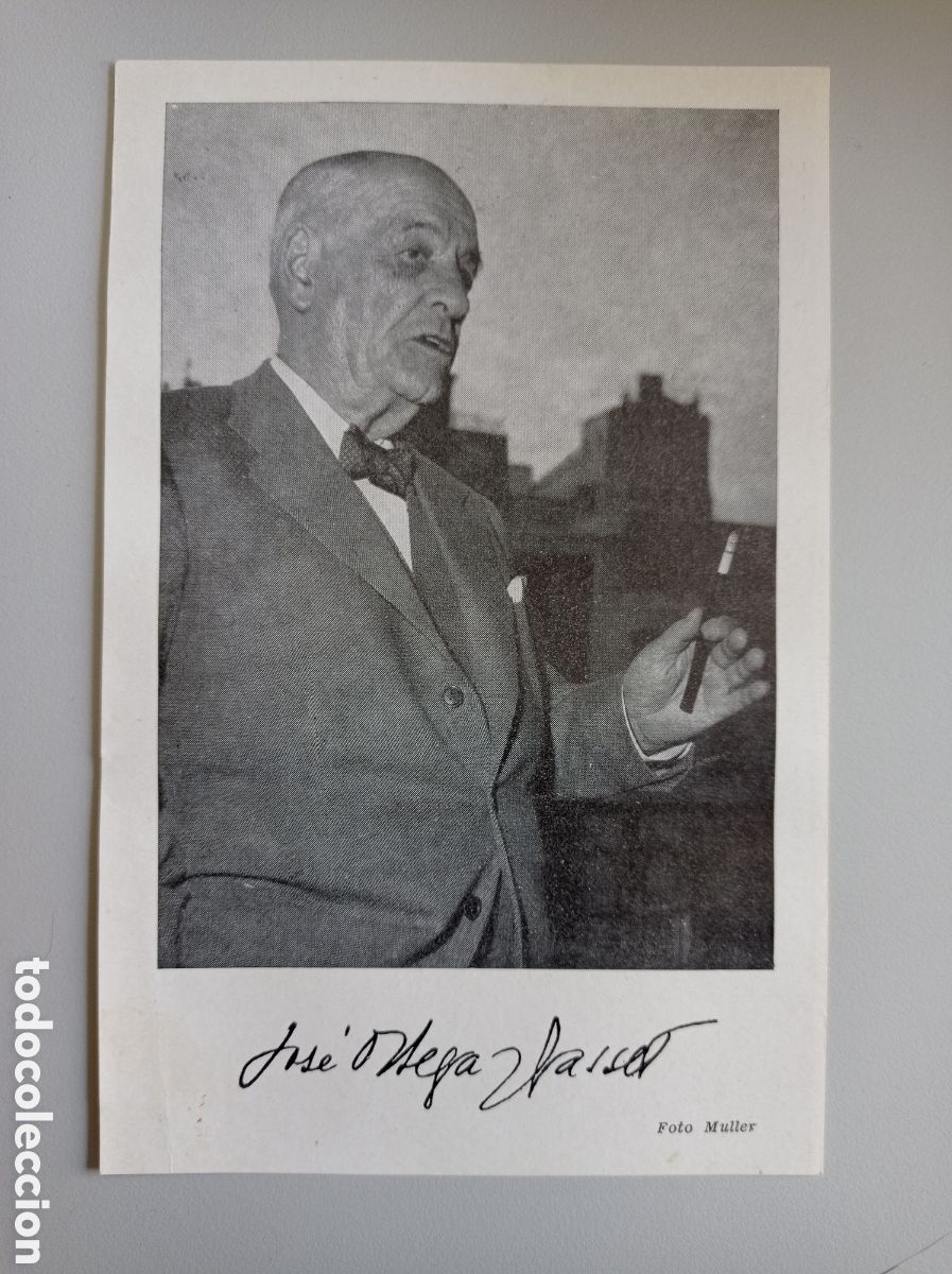 Libros de segunda mano: ESTAMPA DE JOS&Eacute; ORTEGA Y GASSET CON SU FIRMA FACS&Iacute;MIL.