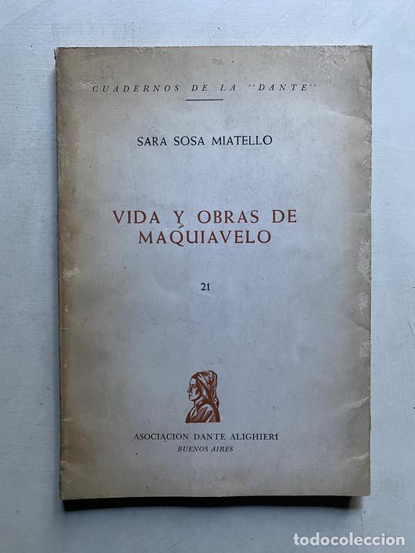 Livros em segunda m&atilde;o: Vida y obras de Maquiavelo - Sosa Miatello Sara