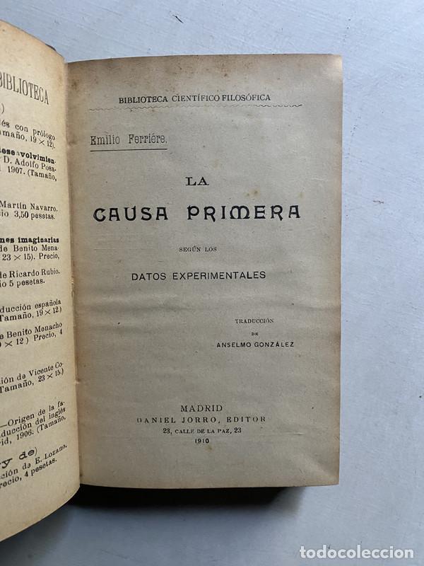 Libros de segunda mano: La Causa Primera - Ferriere Emilio