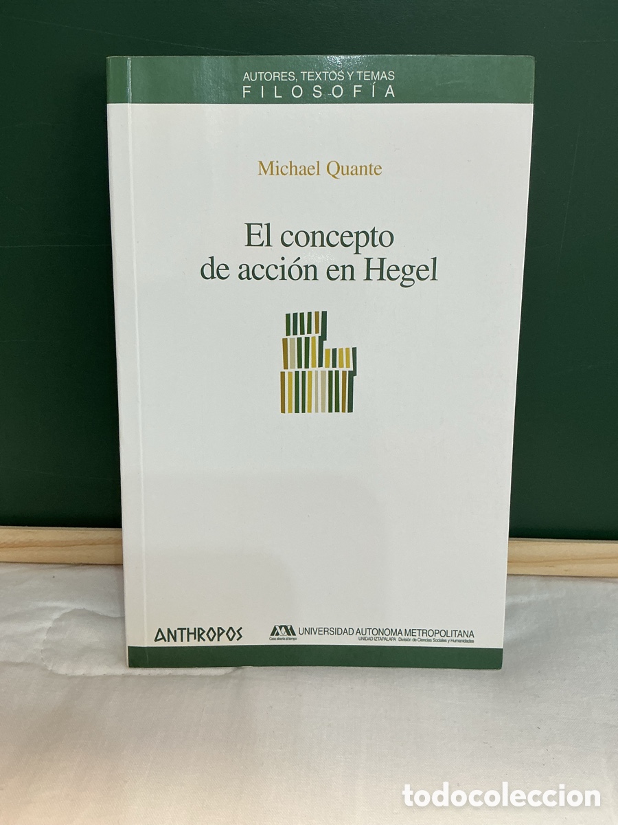 Libros de segunda mano: EL CONCEPTO DE ACCI&Oacute;N EN HEGEL. Michael QUANTE. ANTHROPOS, FILOSOF&Iacute;A