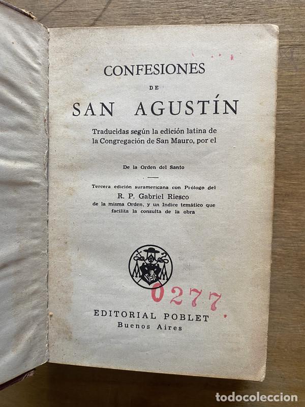 Libros de segunda mano: Confesiones de San Agustin - San agustin