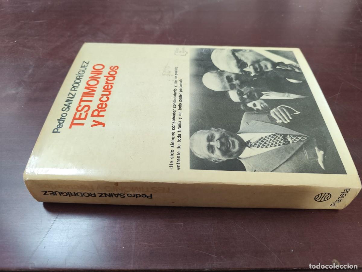 Libros de segunda mano: TESTIMONIO Y RECUERDOS / PEDRO SAINZ RODRIGUEZ / CJA 440 / PLANETA