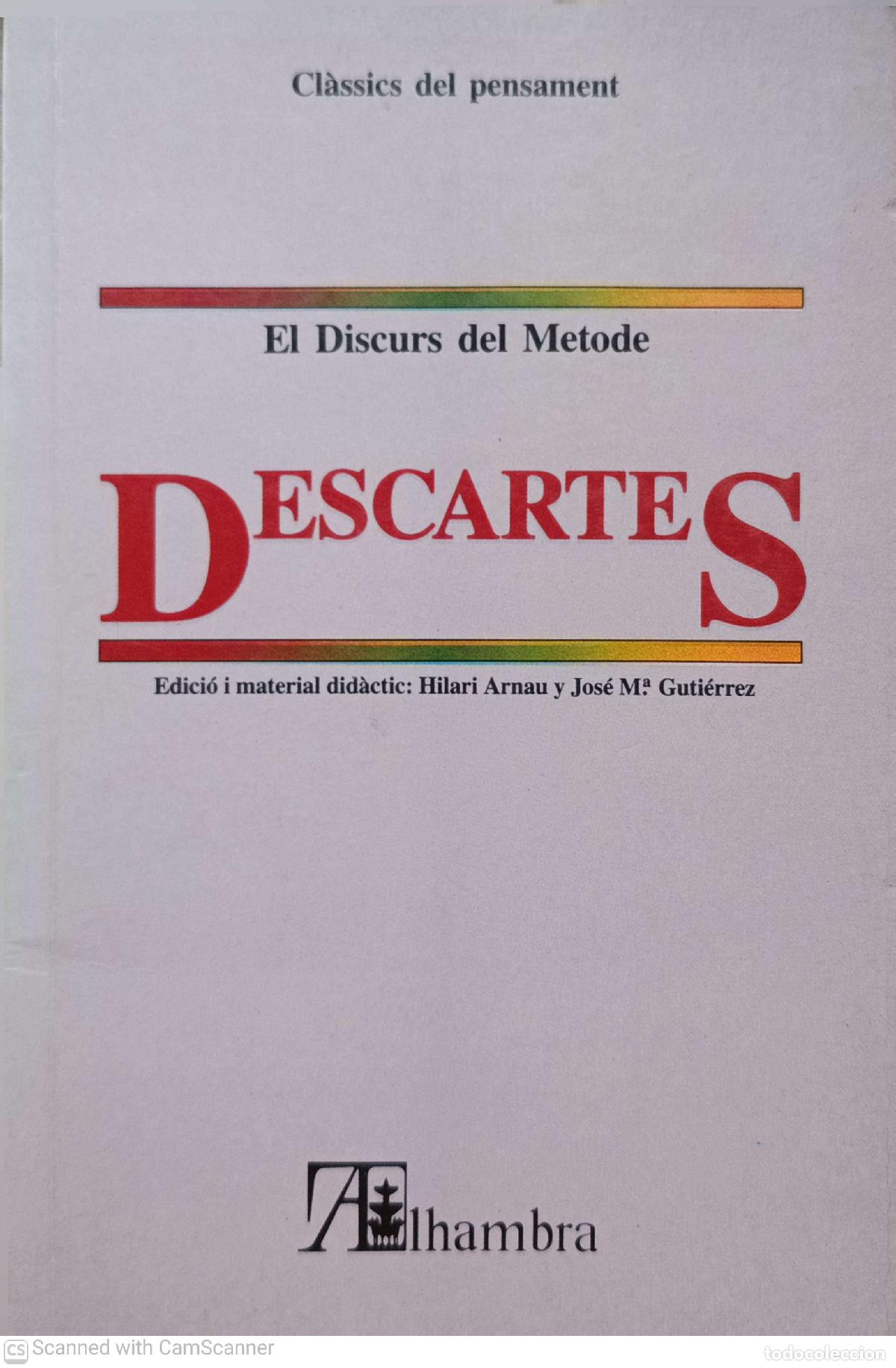 Libros de segunda mano: El discurs del metode Descartes