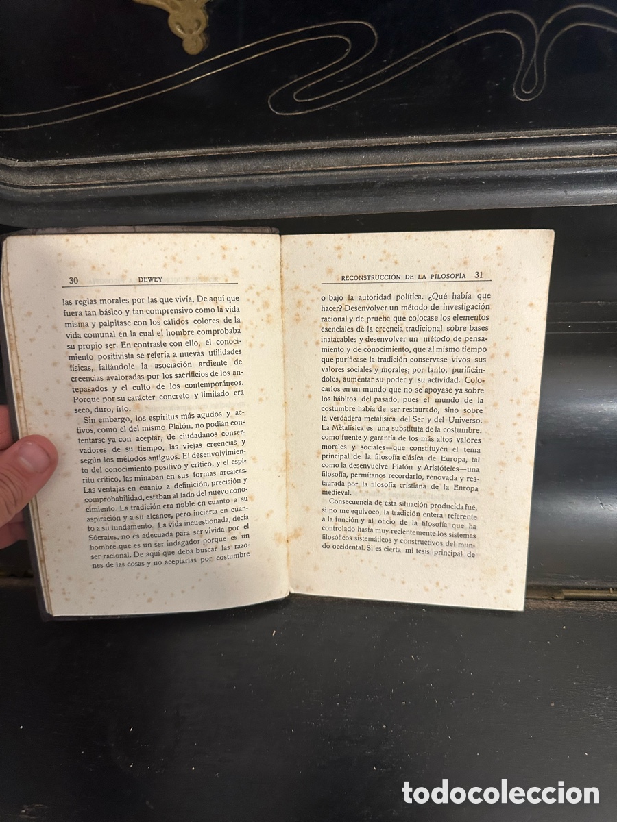 Libros de segunda mano: libro antigua de &rdquo;Reconstrucci&oacute;n de la Filosof&iacute;a&rdquo; - Foto 3