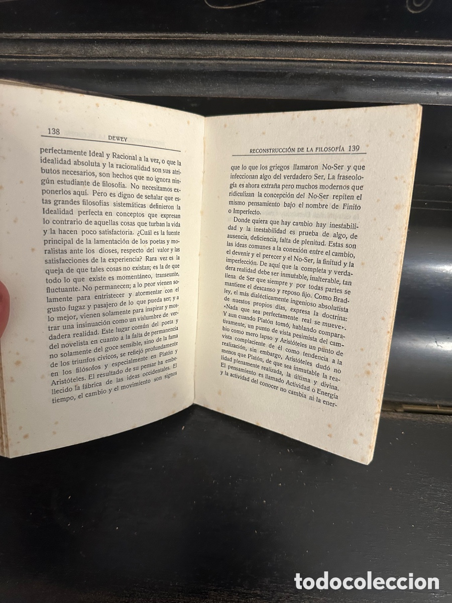 Libros de segunda mano: libro antigua de &rdquo;Reconstrucci&oacute;n de la Filosof&iacute;a&rdquo; - Foto 5