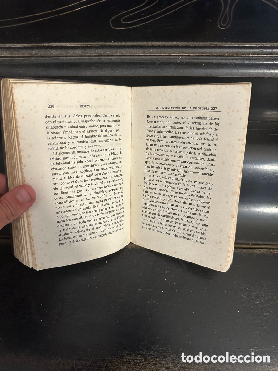 Libros de segunda mano: libro antigua de &rdquo;Reconstrucci&oacute;n de la Filosof&iacute;a&rdquo; - Foto 7