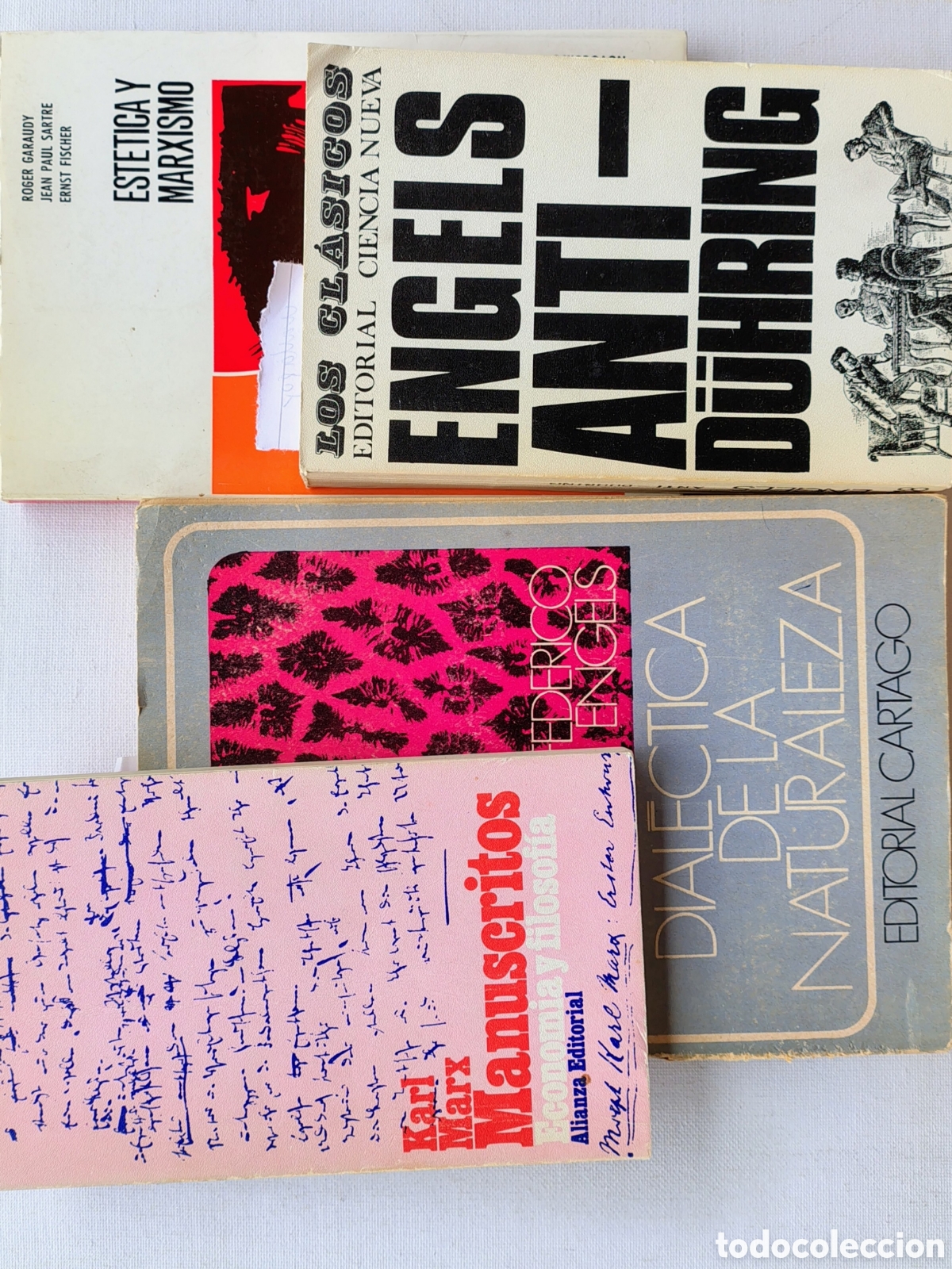 Libros de segunda mano: Lote 4 libros marxismo y filosof&iacute;a cl&aacute;sica | Marx, Engels, Sartre | Ediciones vintage