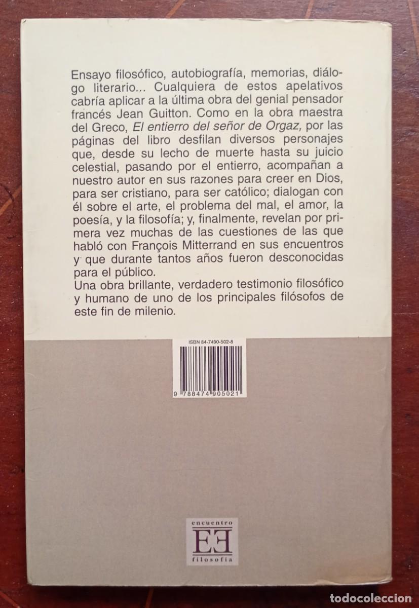 Libros de segunda mano: Jean Guitton MI TESTAMENTO FILOSOFICO - Foto 3