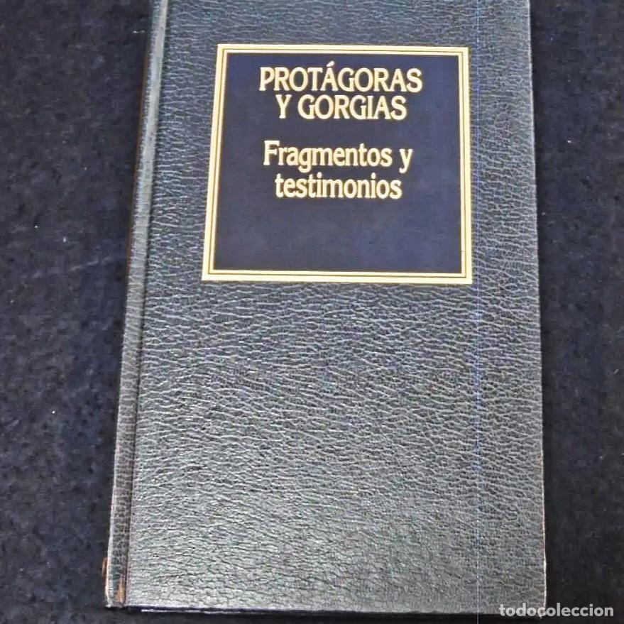 Libros de segunda mano: FRAGMENTOS Y TESTIMONIOS. PROTAGORAS Y GORGIAS. EDICIONES ORBIS