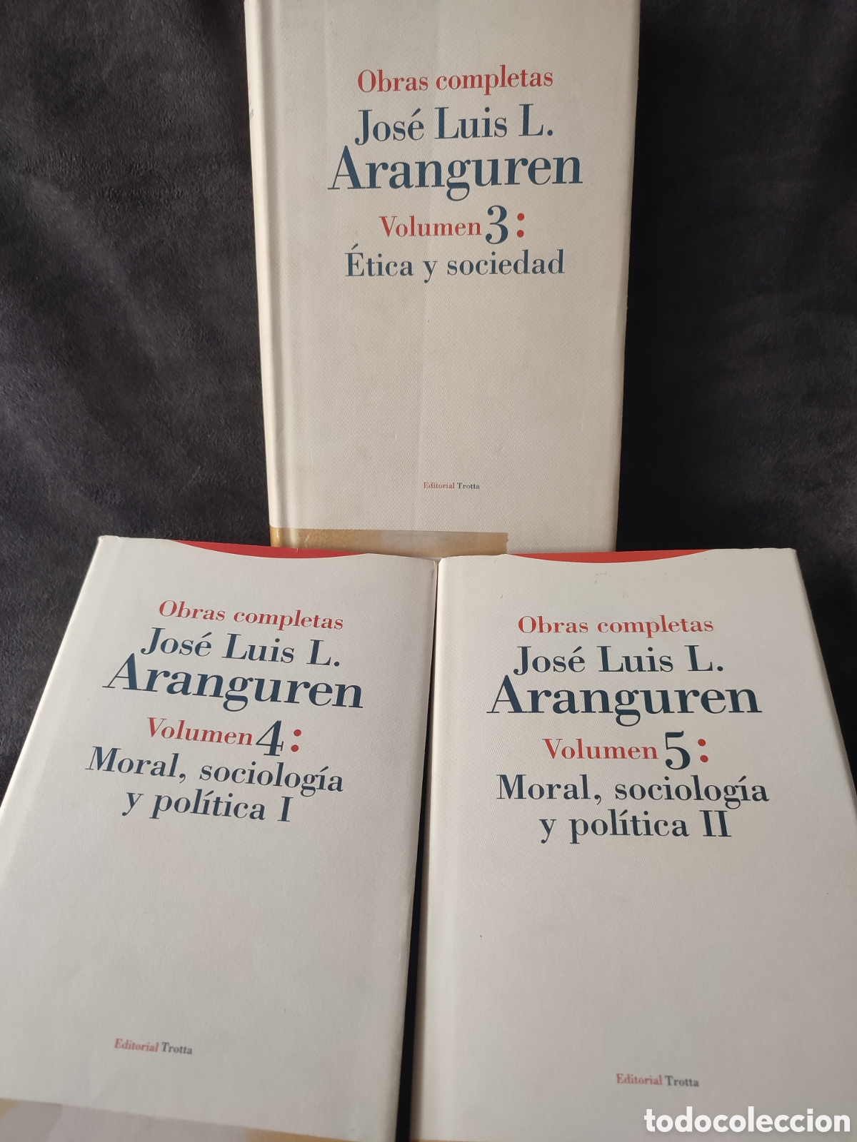 Libros de segunda mano: Obras Completas Jos&eacute; Luis Aranguren (Tomos 3, 4 y 5) - Editorial Trotta