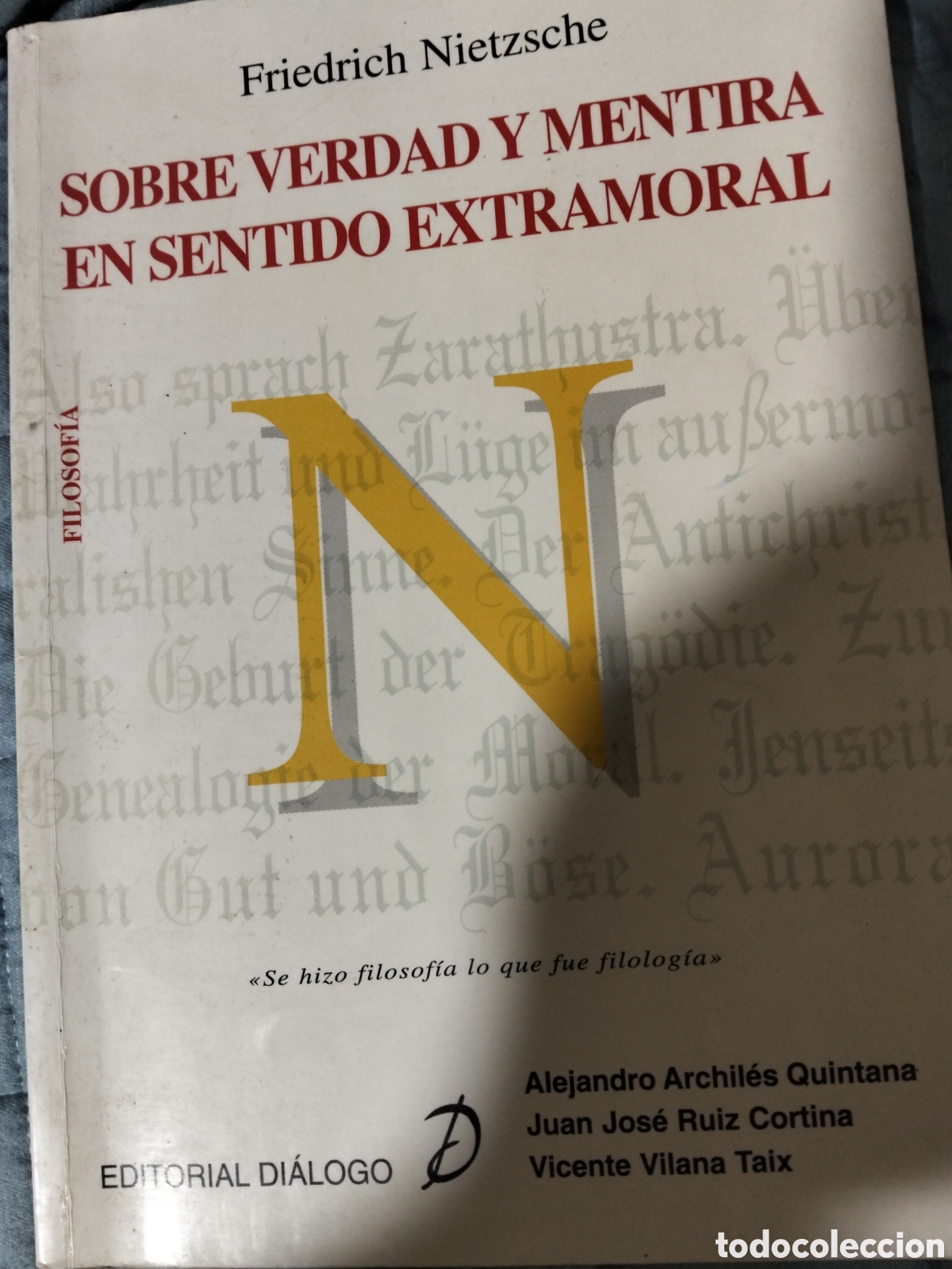 Libros de segunda mano: Sobre verdad y mentira en sentido extramoral