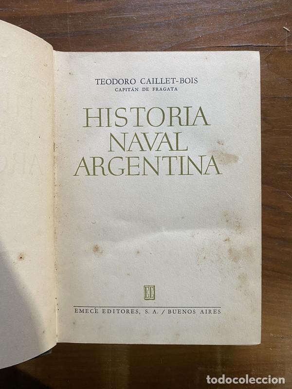 Libros de segunda mano: Historia Naval Argentina - Caillet-Bois Teodoro