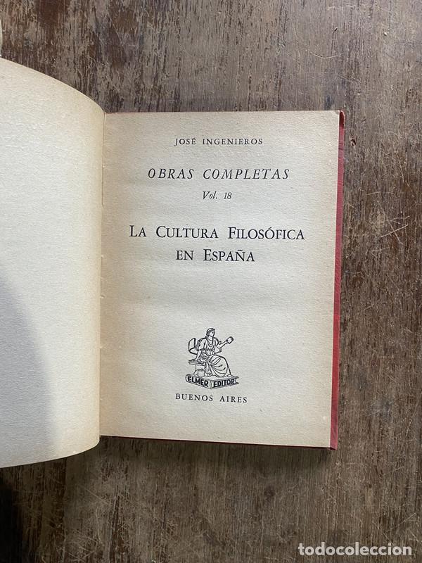 Libros de segunda mano: La Cultura Filosofica en Espa&ntilde;a - Ingenieros Jose