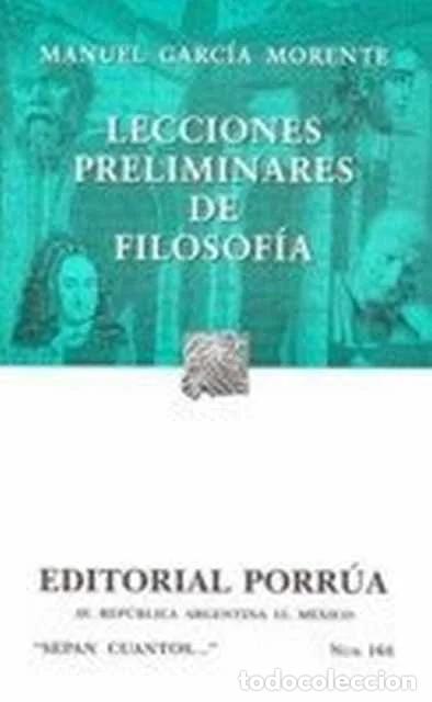 Libros de segunda mano: Lecciones preliminares de filosof&iacute;a - Manuel Garc&iacute;a Morente