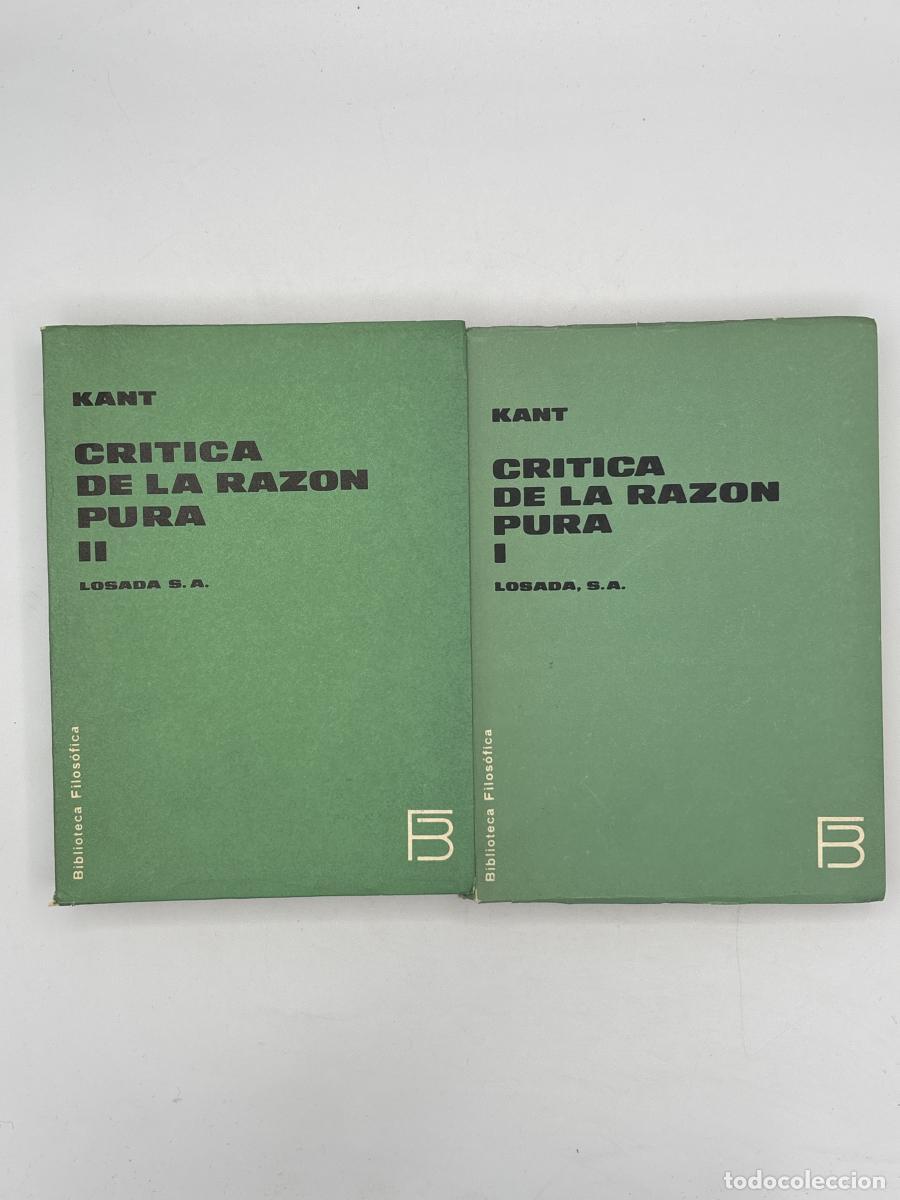 Libros de segunda mano: Cr&iacute;tica de la raz&oacute;n pura I y II -