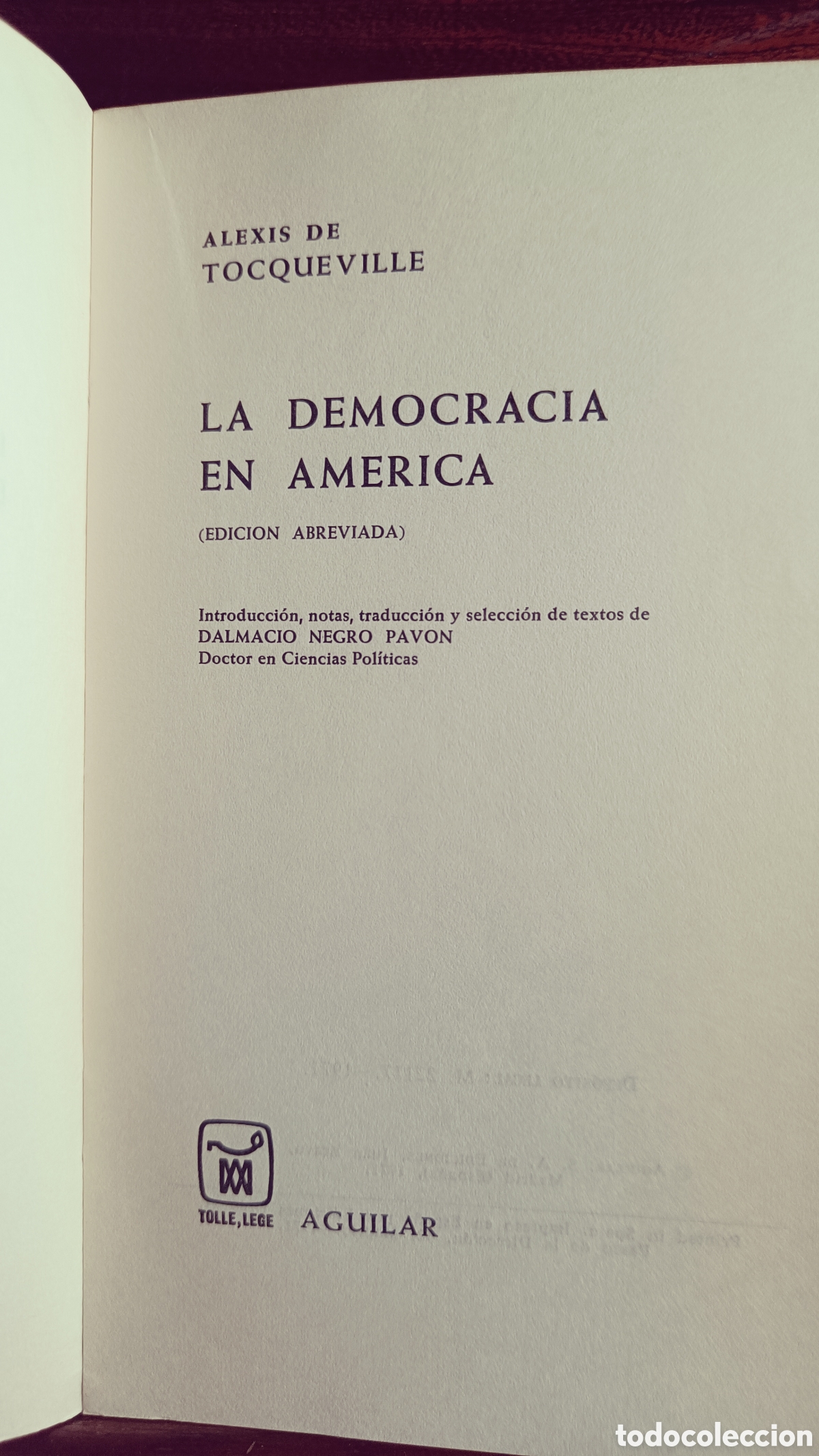 Libros de segunda mano: La democracia en Am&eacute;rica.TOCQUEVILLE - Foto 2