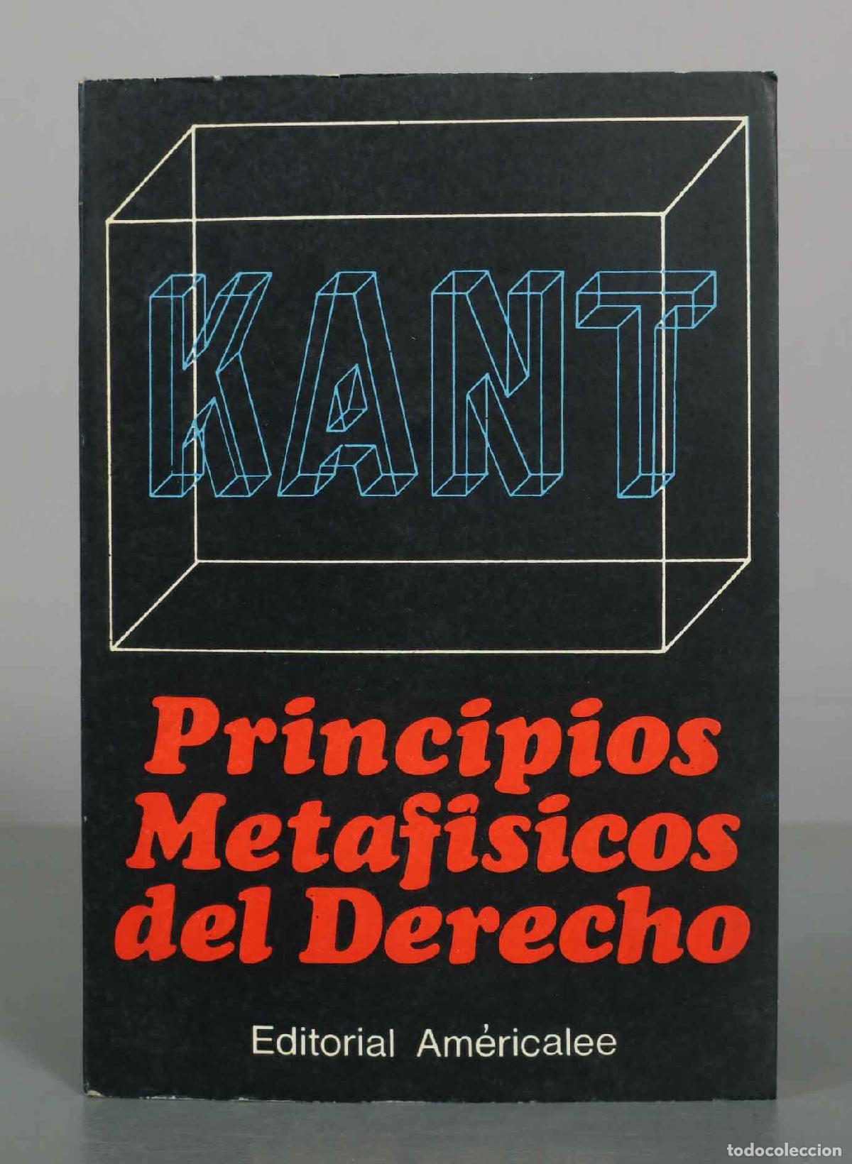 Libros de segunda mano: Principios Metaf&iacute;sicos del Derecho - Immanuel Kant - Editorial Am&eacute;ricalee