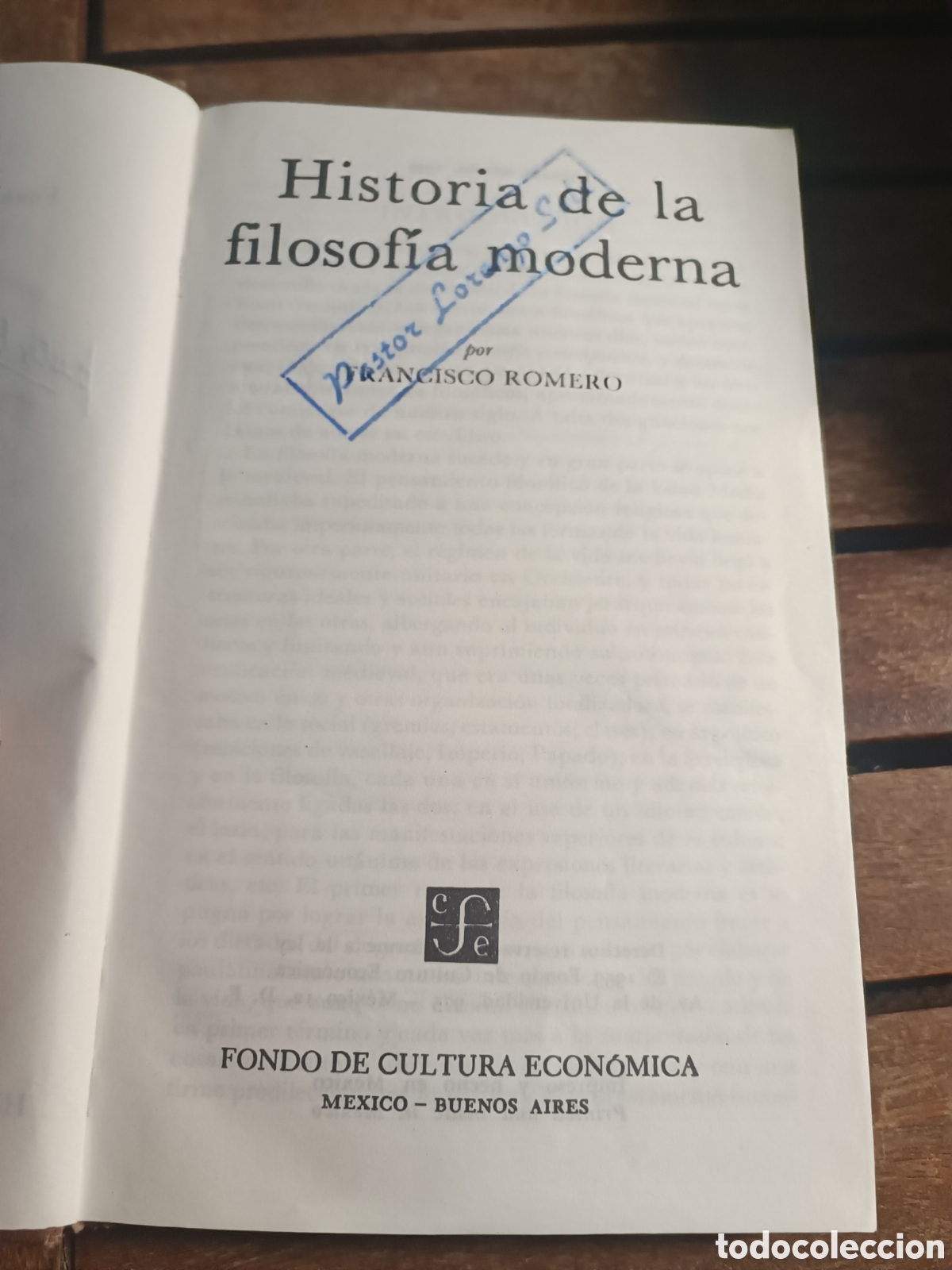 Libros de segunda mano: Historia de la Filosof&iacute;a Moderna Francisco Romero Fondo Cultura Econ&oacute;mica M&eacute;xico 1959 breviarios