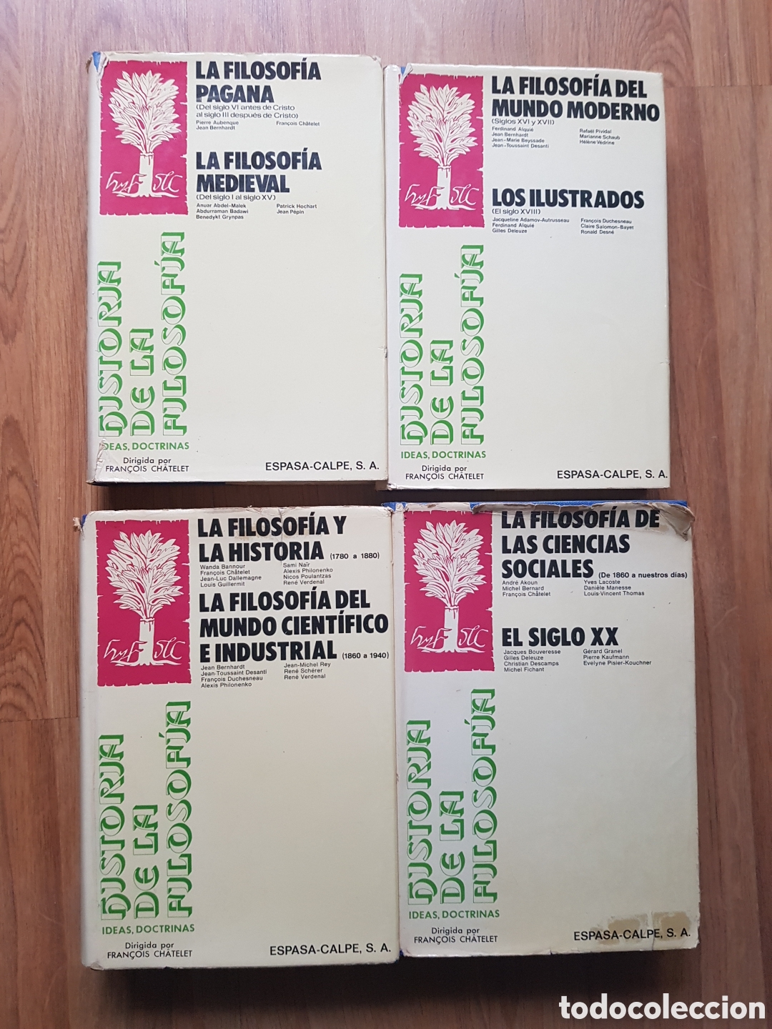 Libros de segunda mano: Historia de la filosof&iacute;a. Ideas, doctrinas. Fran&ccedil;ois Ch&acirc;telet. Espasa-Calpe. TOMOS 1 al 4 (COMPLETA)