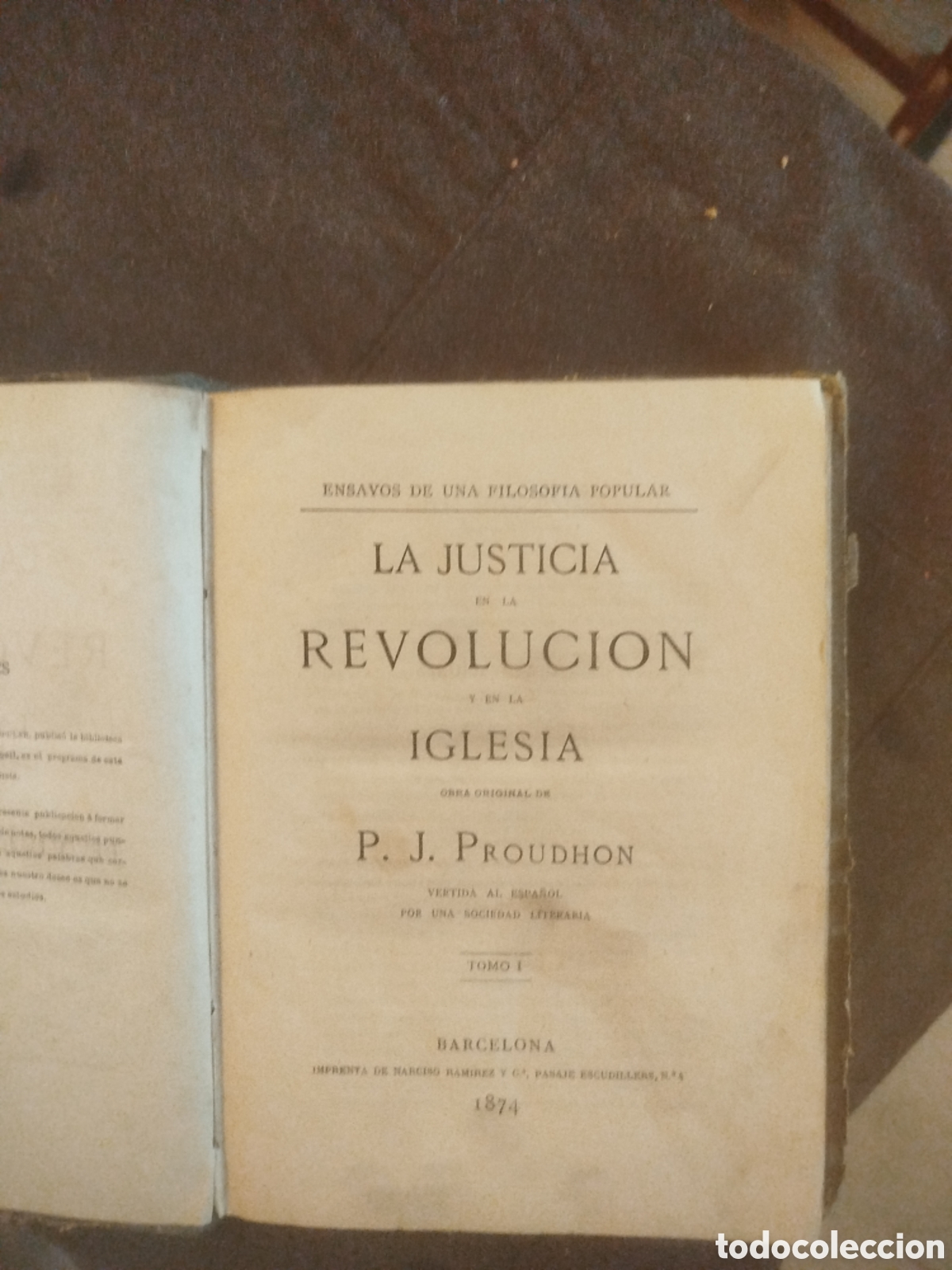 Libros de segunda mano: La justicia en la revoluci&oacute;n y en la iglesia 1874