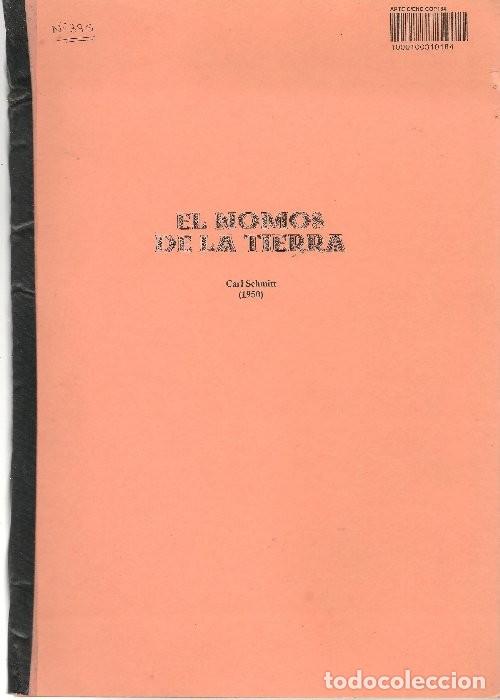 Livros em segunda m&atilde;o: CARL SCHMITT .EL NOMOS DE LA TIERRA edici&oacute;n en Offset