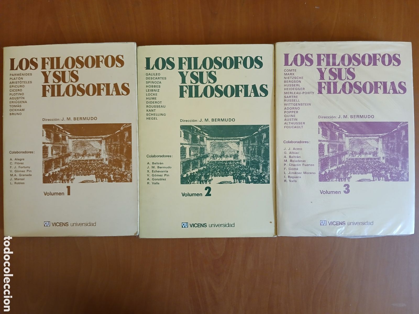 Libros de segunda mano: Los fil&oacute;sofos y sus filosof&iacute;as. J. M. Bermudo. 3 tomos, Completa.