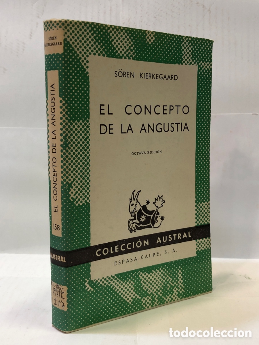 Livros em segunda m&atilde;o: El concepto de la angustia - Soren Kierkegaard