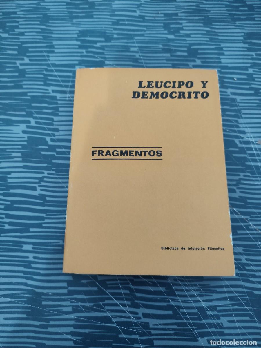 Libros de segunda mano: LEUCIPO Y DEMOCRITO, FRAGMENTOS, AGUILAR EDITORIAL,1970,260 P&Aacute;GINAS.