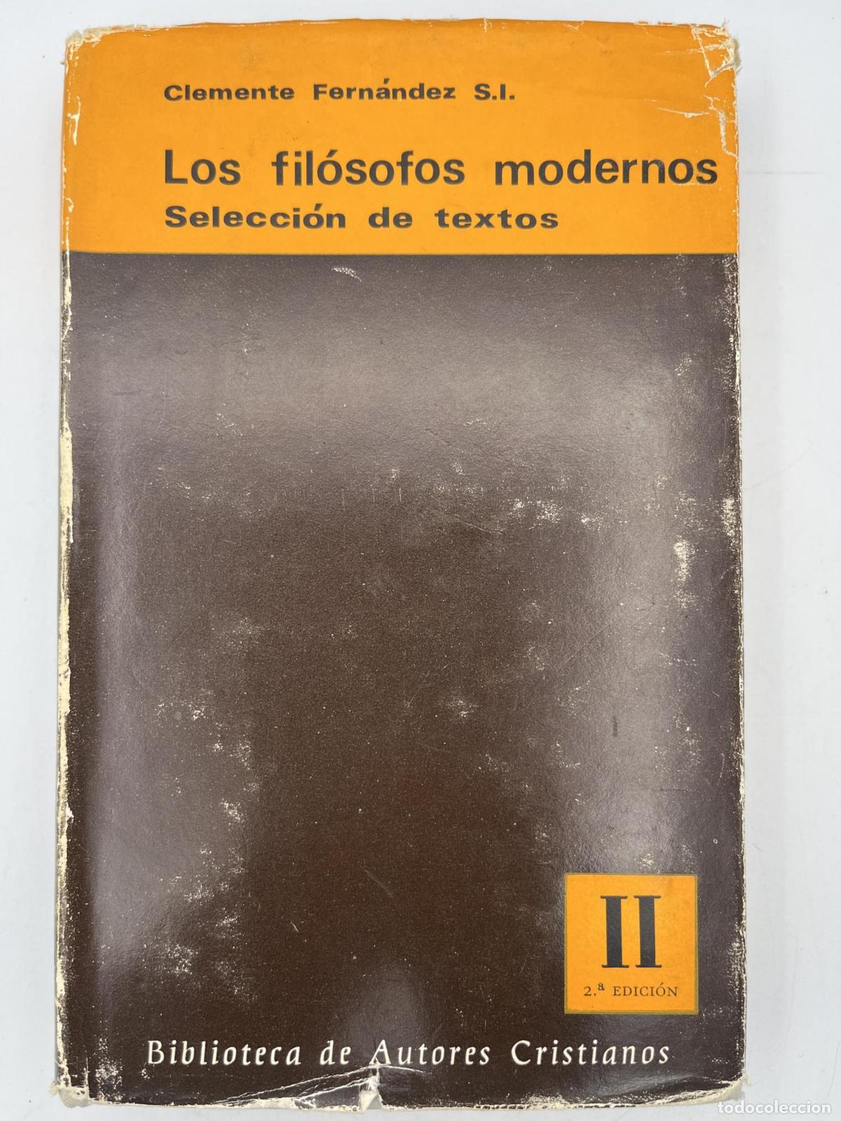 Libros de segunda mano: Los fil&oacute;sofos modernos - Clemente Fern&aacute;ndez