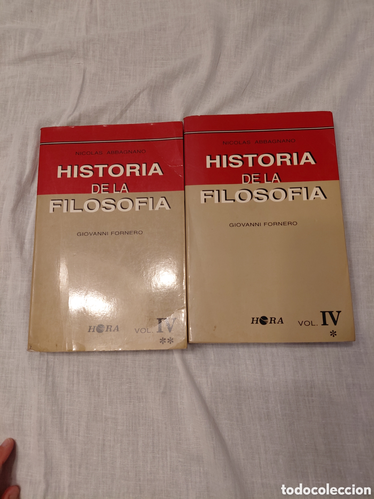 Libros de segunda mano: HISTORIA DE LA FILOSOFIA.VOL IV EN 2 TOMOS.LA FILOSOFIA CONTEMPORANEA.NICOLAS ABBAGNANO.HORA 1996