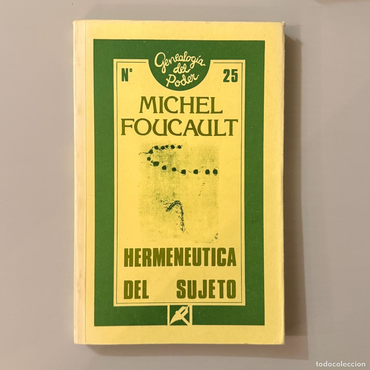 Libros de segunda mano: Foucault - Hermen&eacute;utica del sujeto - La Piqueta 1987