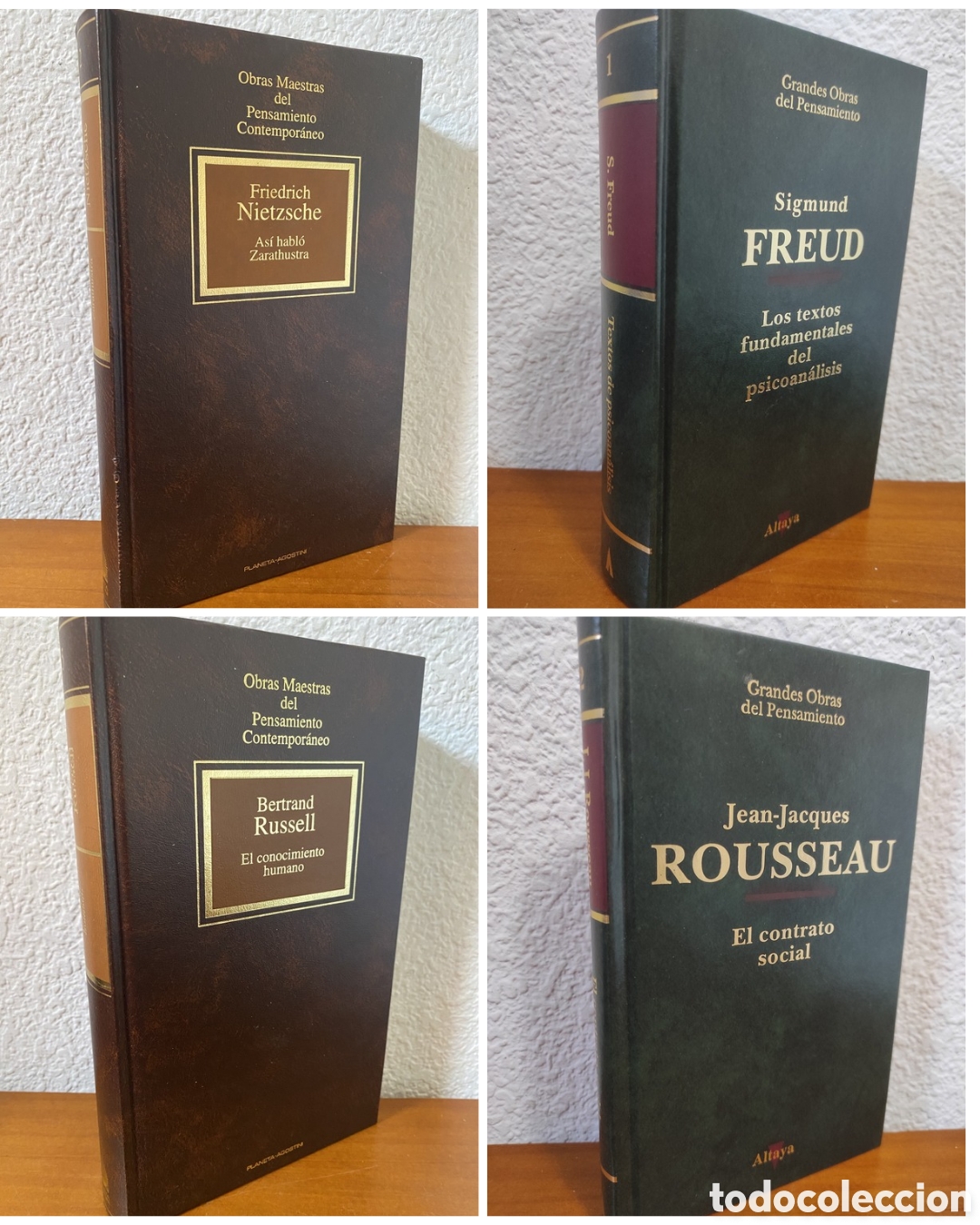 Libros de segunda mano: Lote 4 Grandes Obras Pensamiento Contempor&aacute;neo. Nietzsche, Rousseau, Russel y Freud